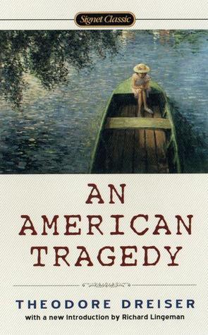 An American Tragedy book cover, girl in a boat